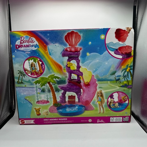 Barbie Chelsea Dreamtopia Water Lagoon Playset Slide Pool Mermaid Pet Dog NIB - Picture 2 of 7